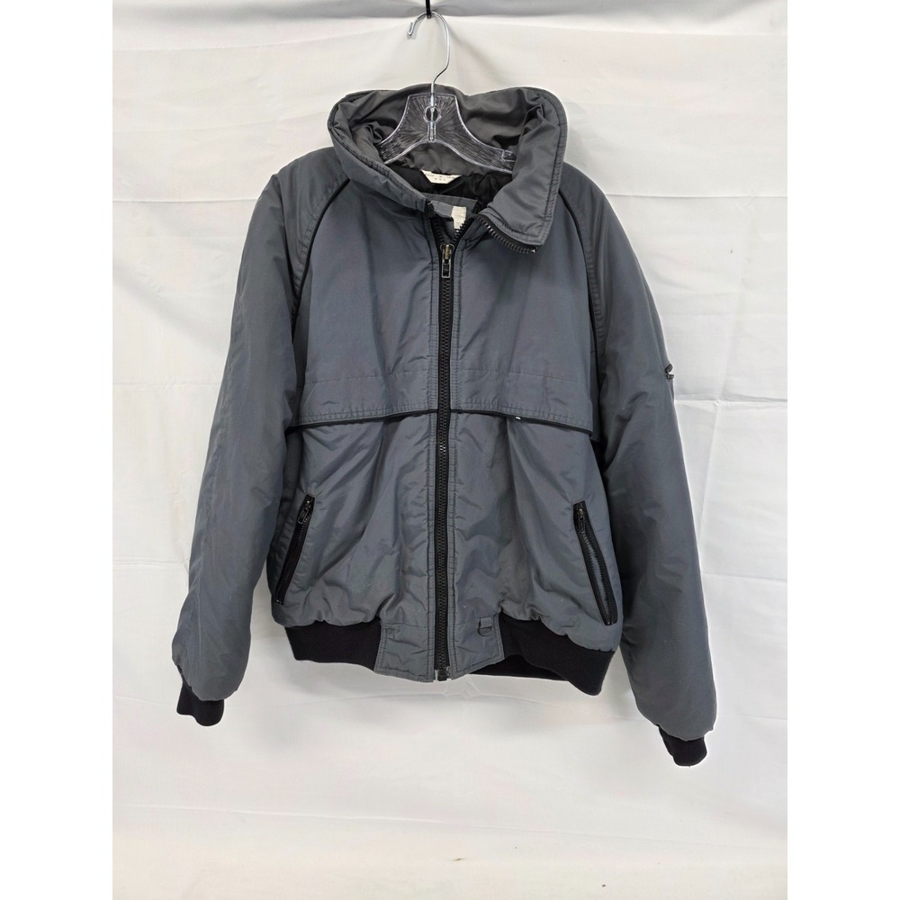 Outer Sport Seattle USA Vintage Gray Bomber Jacket Full Zip Insulated Mens XL